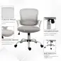 Silla de Oficina Silla de Escritorio de Malla Transpirable Basculante con Altura Ajustable Asiento Giratorio 360° y Soporte Lumb