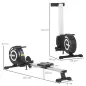 Máquina de Remo Plegable con Resistencia Ajustable Volante de 4kg y Monitor LCD Carga 120kg 185x58x57 cm Negro y Plata