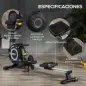 Máquina de Remo Plegable con Resistencia Ajustable Volante de 4kg y Monitor LCD Carga 120kg 185x58x57 cm Negro y Plata