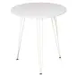 Mesa de Comedor Redonda con Patas de Horquilla Metálicas Estilo Moderno Nórdico para Cocina Salón Cafetería Bar Ø70x75 cm Blanco