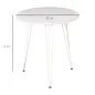 Mesa de Comedor Redonda con Patas de Horquilla Metálicas Estilo Moderno Nórdico para Cocina Salón Cafetería Bar Ø70x75 cm Blanco