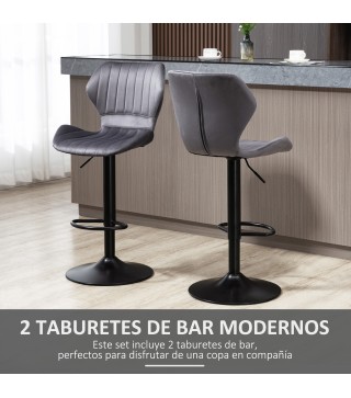 Juego de 2 Taburetes de Bar