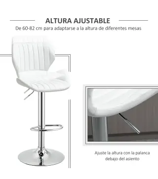 Juego de 2 Taburetes de Bar