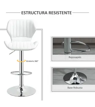 Juego de 2 Taburetes de Bar