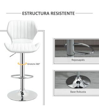 Juego de 2 Taburetes de Bar