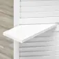 Biombo Separador de Madera de 4 Paneles Divisor de Habitaciones Plegable con 3 Estantes Extraíbles Diseño Persiana para Biombo Separador de Madera de 4 Paneles Divisor de Habitaciones Plegable con 3 Estantes Extraíbles Diseño Persiana para