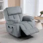 Sillón Levanta Personas con 8 Punto de Masaje Función de Calentamiento Mando a Distancia y Bolsillo Lateral Gris