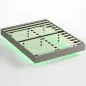 Somier 140x190 cm con Luces LED Estructura de Cama Tapizado en Lino Láminas de Madera Fácil de Montar Gris