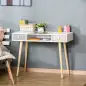 Mesa de Escritorio Infantil Mesa Consola con 1 Compartimento Abierto y 2 Cajones Estilo Nórdico para Estudio Entrada Dormitorio