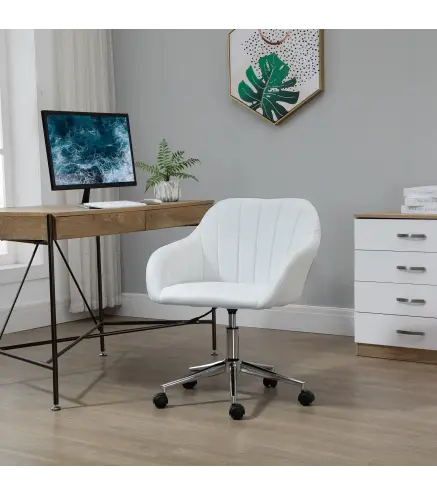 Silla de Oficina Ergonómica Silla de Escritorio Giratoria con Altura Ajustable Respaldo y Reposabrazos de Piel Sintética Carga 1
