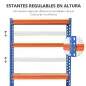 Estantería Metálica de Almacenaje 80x40x182 cm con 5 Niveles Ajustables en Altura Carga Máxima por Estante 300 kg para Almacén G