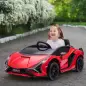 Coche Eléctrico para Niños de +3 Años Lamborghini SIAN Coche de Batería 12V con Mando a Distancia Apertura de Puerta Música MP3