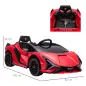 Coche Eléctrico para Niños de +3 Años Lamborghini SIAN Coche de Batería 12V con Mando a Distancia Apertura de Puerta Música MP3