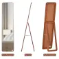 Espejo de Pie Cuerpo Entero Rectangular Espejo de Pared con 2 Formas de Uso Marco de Madera de Pino Moderno para Pasillo Dormito