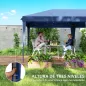 Carpa Plegable 6x3 m Pop-up con 4 Laterales Desmontables Cenador de Jardín con 2 Ventanas y Bolsa de Transporte Azul