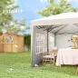 Carpa Plegable 6x3 m Pop-up con 4 Laterales Desmontables Cenador de Jardín con 2 Ventanas y Bolsa de Transporte Blanco