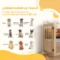 Barrera de Seguridad para Perros Plegable de Madera para Escaleras y Puertas con Soporte de Pie 204x36x75 cm Natural