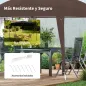 Carpa Plegable 3x3 m Pop-up Cenador de Jardín Altura Ajustable con Bolsa de Transporte Anti-UV Impermeable Café