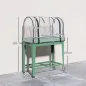 Huerto Urbano Elevado con Ruedas Cubierta de Invernadero y Estante Inferior para Cultivo Plantas 80x40x120 cm Verde