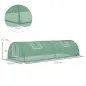 Invernadero Pequeño para Cultivo de Plantas con 4 Ventanas Marco de Acero y Cubierta de PE Anti-UV 200x80x45 cm Verde