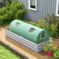 Invernadero Pequeño para Cultivo de Plantas con 4 Ventanas Marco de Acero y Cubierta de PE Anti-UV 200x80x45 cm Verde
