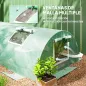Invernadero Pequeño para Cultivo de Plantas con 5 Ventanas Marco de Acero y Cubierta de PE Anti-UV 300x80x45 cm Verde