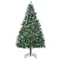 Árbol de Navidad Artificial Ø90x180 cm con 1111 Puntas de PVC y 59 Piñas con Ramas Apertura Automática Base Plegable y Soporte d