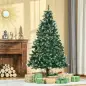 Árbol de Navidad Artificial Ø90x180 cm con 1111 Puntas de PVC y 59 Piñas con Ramas Apertura Automática Base Plegable y Soporte d
