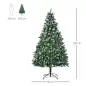 Árbol de Navidad Artificial Ø90x180 cm con 1111 Puntas de PVC y 59 Piñas con Ramas Apertura Automática Base Plegable y Soporte d