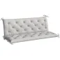 Cojín para Banco de Jardín con Respaldo Relleno Grueso y Cintas de Sujeción para Interior y Exterior 150x98x8 cm Gris