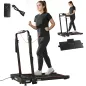 Cinta de Correr Plegable con Escritorio Extraíble 2.5HP 1-12 KM/H Pantalla LED Manillar y Soporte para Móvil Negro