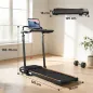 Cinta de Correr Plegable con Escritorio Extraíble 2.5HP 1-12 KM/H Pantalla LED Manillar y Soporte para Móvil Negro