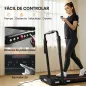 Cinta de Correr Plegable con Escritorio Extraíble 2.5HP 1-12 KM/H Pantalla LED Manillar y Soporte para Móvil Negro