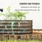 Jardinera Exterior Grande de Acero Galvanizado con Base Abierta Bordes de Seguridad Fácil Montaje 150x62x30 cm Gris
