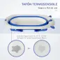 Bañera Plegable para Bebé Recién Nacido hasta 3 Años 81,5x50,5x23,5 cm con Tapón Termosensible Cojín Azul
