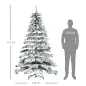 Árbol de Navidad 225 cm Árbol de Navidad Artificial Nevado con 1083 Ramas y Soporte de Metal Árbol de Navideño para Salón Verde