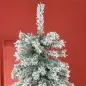 Árbol de Navidad 225 cm Árbol de Navidad Artificial Nevado con 1083 Ramas y Soporte de Metal Árbol de Navideño para Salón Verde