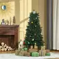 Árbol de Navidad Artificial 150 cm Ignífugo con 454 Ramas con 2 Tipos de Puntas de PVC Base Plegable y Soporte de Acero Decoraci
