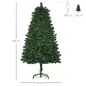 Árbol de Navidad Artificial 150 cm Ignífugo con 454 Ramas con 2 Tipos de Puntas de PVC Base Plegable y Soporte de Acero Decoraci
