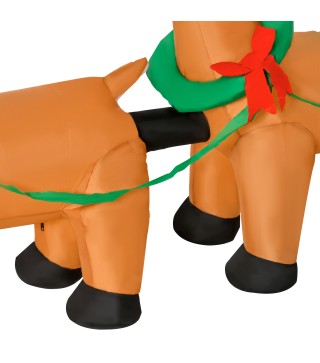 Papá Noel Inflable en Trineo
