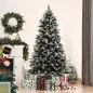 Árbol de Navidad Artificial 180 cm con 678 Ramas 53 Piñas y 53 Bayas Decoración Navideña para Interiores Verde