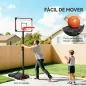 Canasta de Baloncesto con Altura Ajustable 178-208 cm Ruedas y Base Rellenable para Adolescentes y Adultos Rojo y Negro