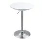 Mesa de Bar Regulable en Altura Giratoria 360º con Base Redonda Mesa Alta de Acero Moderna para Cocina Comedor Cafetería 61x61x7 Mesa de Bar Regulable en Altura Giratoria 360º con Base Redonda Mesa Alta de Acero Moderna para Cocina Comedor Cafetería 61x61x7