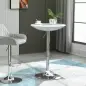Mesa de Bar Regulable en Altura Giratoria 360º con Base Redonda Mesa Alta de Acero Moderna para Cocina Comedor Cafetería 61x61x7 Mesa de Bar Regulable en Altura Giratoria 360º con Base Redonda Mesa Alta de Acero Moderna para Cocina Comedor Cafetería 61x61x7