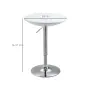 Mesa de Bar Regulable en Altura Giratoria 360º con Base Redonda Mesa Alta de Acero Moderna para Cocina Comedor Cafetería 61x61x7 Mesa de Bar Regulable en Altura Giratoria 360º con Base Redonda Mesa Alta de Acero Moderna para Cocina Comedor Cafetería 61x61x7