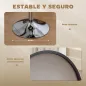 Juego de 2 Taburetes Altos de Cocina Giratorios Tapizados de Lino con Altura Ajustable Respaldo y Reposapiés Beige