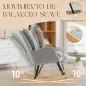 Silla Mecedora con Patas de Madera de Haya y Reposabrazos Mecedora para Lactancia Carga 120 kg para Dormitorio Gris Silla Mecedora con Patas de Madera de Haya y Reposabrazos Mecedora para Lactancia Carga 120 kg para Dormitorio Gris