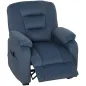 Sillón Relax Reclinable Eléctrico Silencioso con Función Memoria Reposapiés Mando a Distancia Bolsillos Laterales Azul Sillón Relax Reclinable Eléctrico Silencioso con Función Memoria Reposapiés Mando a Distancia Bolsillos Laterales Azul