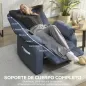 Sillón Relax Reclinable Eléctrico Silencioso con Función Memoria Reposapiés Mando a Distancia Bolsillos Laterales Azul Sillón Relax Reclinable Eléctrico Silencioso con Función Memoria Reposapiés Mando a Distancia Bolsillos Laterales Azul