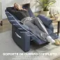 Sillón Relax Reclinable Eléctrico Silencioso con Función Memoria Reposapiés Mando a Distancia Bolsillos Laterales Azul